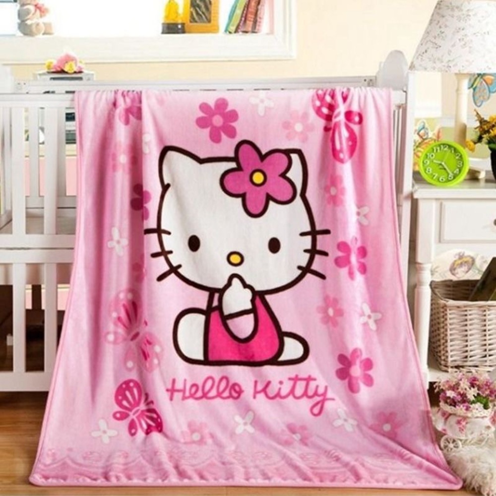 New Hello Kitty Plush Throw Blanket 100cm x 140cm
